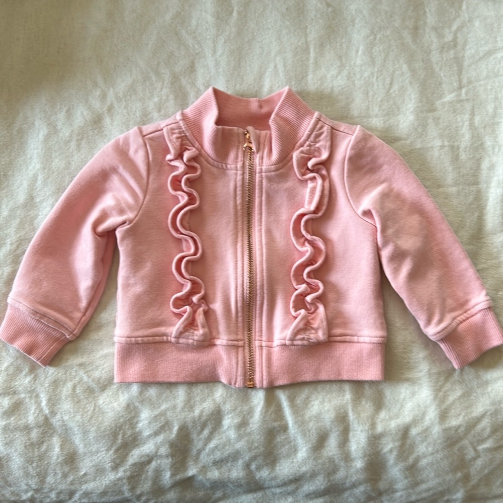 Janie & Jack Ruffle Track Jacket - EUC (6 - 12mos)